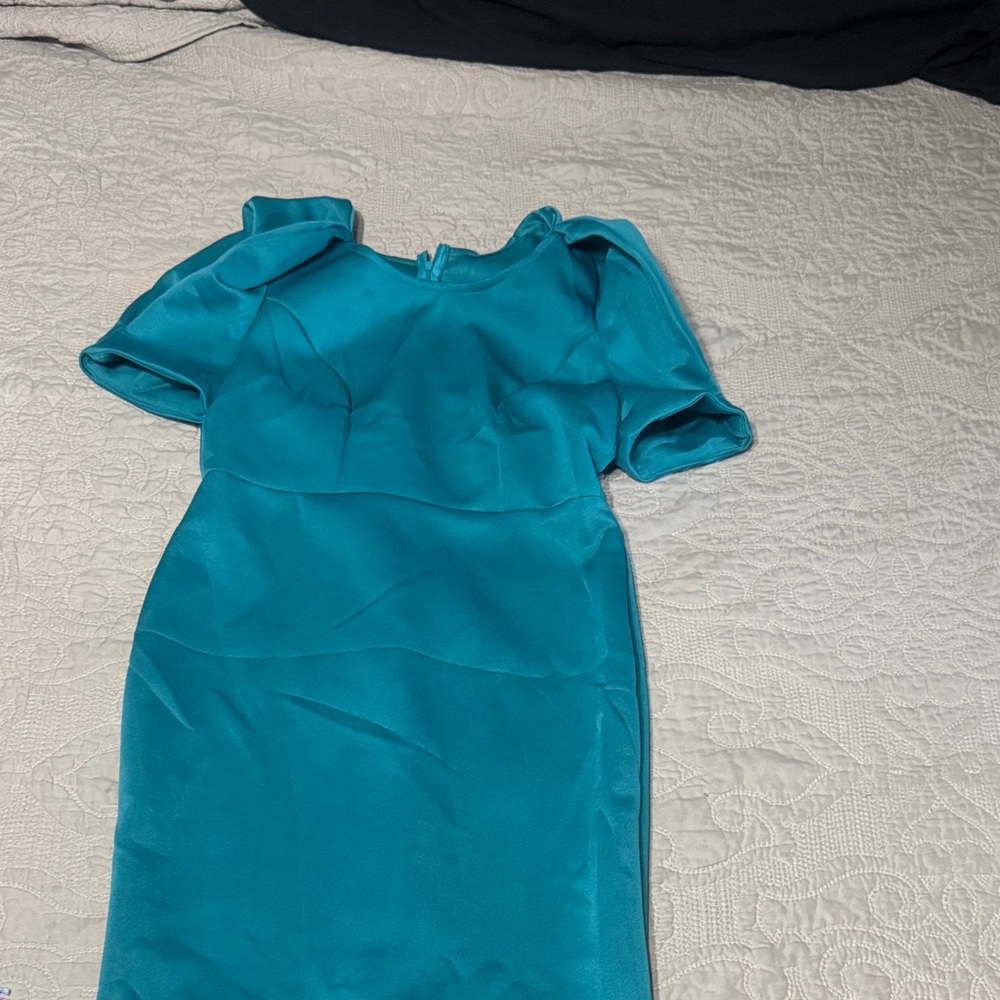 Elegant Teal Mini Dress